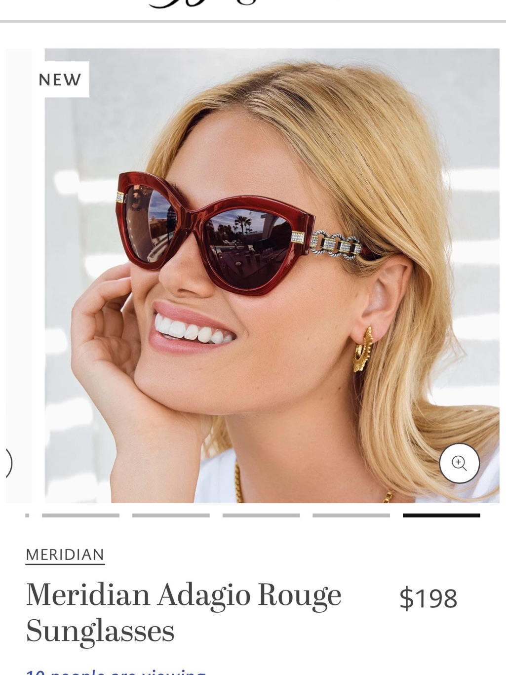 Brighton Meridian Adagiorouge Sunglasses. Nib